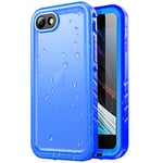 SPORTLINK Coque pour iPhone SE 2022/2020/8 7 SE 2 3 Étanche Antichoc - 360 degres Incassable Militaire Rigide Intégrale Case [IP68 Waterproof Imperméable] [avec Protection Camera/Écran]-Bleu