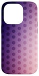 Coque pour iPhone 14 Pro Dégradé de couleur violet et rose à pois