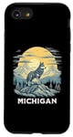 Coque pour iPhone SE (2020) / 7 / 8 Destination de vacances pour les loups gris du Michigan