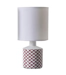 LUSSIOL Lampe de chevet Gisèle, lampe décorative céramique, 40 W, bordeau, ø 14 x H 29 cm