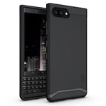 TUDIA DualShield Designed for BlackBerry KEY2 Case, [Merge] Heavy Duty Protection Slim Hard Shell Phone Case for BlackBerry KEY 2 (Matte Black)