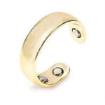 Magnetisk Terapi Akupressur Ring Finger Ring Joyeria Acero Inoxidables Premium Anillo Acero Inoxidable Mujer Joyeria (Guld)