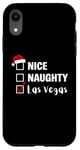 Coque pour iPhone XR Nice Naughty Las Vegas - Père Noël amusant jeu de Noël