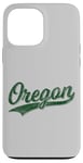 Coque pour iPhone 13 Pro Max Oregon Classic Varsity, style maillot de sport vintage