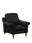 John Lewis Camber Leather Armchair, Light Leg