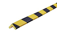 Knuffi 10024 Profilé de Protection d'angle en Mousse de polyuréthane Type E Jaune/Noir Longueur 5 m