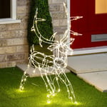 Lightup Deer Decoration Warm LED Outdoor Christmas Prancing Reindeer Xmas Garden