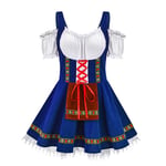 Women Oktoberfest Costume S-3XL German Bavarian Dirndl Beer Maid Fancy Dress