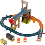 Thomas & Friends Motorized Toy Train Set Diesel’s Lift & Load Construction with Track & Cargo for Preschool Kids Ages 3+ Years, JBW20