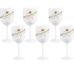 500ml Moet Champagne Flutes Glas Plast Akryl Champagne Glas Vinglas WHITE 6PCS