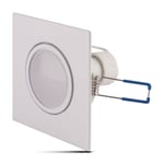 Phare Luminaire Lumière LED Carré Encastré Faux-Plafond GU10 5W Pixa BK Blanc