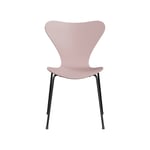 Fritz Hansen Sjuan 3107 stol pale rose, färgad ask, svart stativ