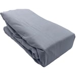 Drap housse obio coton bio 57 fils matelas épais 180x200 Gris perle