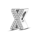 TINSLO 925 Sterling Silver Charms Beads Initial X Letter for Pandora Bracelet, Dangle Pendant Charms for Necklace and Bracelet Jewelry Gifts for Women Girls