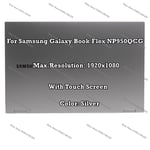 Silver 15.6" Samsung Galaxy Book Flex NP950QCG FHD LCD LED Touch Screen Assembly