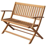 Banc De Jardin Meuble De Patio D'extérieur Terrasse 120 X 60 X 89 Cm Bois D'acacia Solide Helloshop26 02_0011194