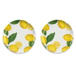 Epicurean Lemon Fresh Outdoor/Camping/Plastic/Melamine Dinner Plates set for 2