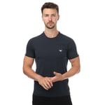 Emporio Armani Mens Loungewear T-Shirt in Navy Cotton - Size X-Large