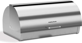 Morphy Richards 46245 Accents Roll Top Bread Bin, Stainless Steel, Silver, Stan