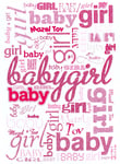 Cazenove Jewish Baby Girl Congratulations Card with Envelope Mazel Tov