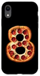 Coque pour iPhone XR 8e anniversaire Pizza Party Garçons Cheese Kids Pie Eight Bday Boy