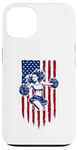 Coque pour iPhone 13 Drapeau américain de pom-pom girl pour pom-pom girl drapeau américain