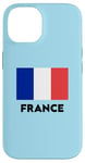 Coque pour iPhone 14 Drapeau France Bleu Blanc Rouge