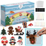 La Manuli Perles à Repasser de Noël Kit Bricolage Enfant 6000 Pièces, Fusible Perles avec Plaques et Accessoires pour Créer des Décorations de Sapin - 17 Christmas Motifs, 12 Couleurs, 5mm