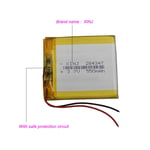 3.7V 550mAh 2.03Wh Li Battery 284347 For GPS Camera DashCam Bluetooth Speaker