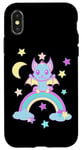 Coque pour iPhone X/XS Chauve-souris pour Halloween - Arc-en-ciel - Pour enfant