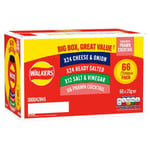 Walkers Crisps Mix Variety 4 Famous Classic Flavours Large Box 66 x 25g FREE P&P