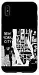 Coque pour iPhone XS Max Profitez de New York City The Big Apple Street Food Doodles Map