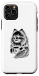 Coque pour iPhone 11 Pro Poméranie Boire du Café Poméraniens Pom Dog