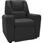 Fauteuil inclinable enfants Fauteuil de Relaxation - Similicuir Noir