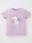 Everyday Girls Short Sleeve Ice Cream T-shirt, Purple, Size Age: 4-5 Years, Women