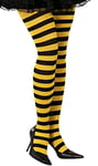 FIESTAS GUIRCA | Collants Abeille Jaunes avec Rayures Noires pour Femme (Taille Unique) - Bas de Costume de Sorcière pour Halloween et Carnaval - Accessoire Idéal pour Cosplay - Noir et Jaune