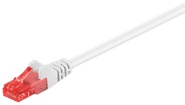 Goobay CAT 6 patchkabel, U/UTP, vit kopparklädd aluminiumtråd (CCA), 0.5 m