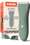 MERIDIAN Body Hair Trimmer for Men, Bikini Trimmer for Women, Ball Trimmer Men, Pubic Hair, No Nick, No Cut, No Razor Burn, Groin and Body Shaver - Waterproof & Rechargeable Body Groomer - Sage