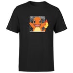 Pokémon Pokédex Charmander #0004 Men's T-Shirt - Black - XS