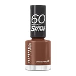 Rimmel, Vernis à Ongles 60S Seconds Super Shine, 140 Chocolate eclipse, Couleur Ultra Brillante, Anti-Choc, Anti-Ternissement, Séchage Rapide, Longue Tenue 8 ml