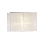 Inspired Lighting - Inspired Diyas - Florence - Abat-jour rectangulaire en organza, 400x210x260mm, crème, blanc, pour lampadaire