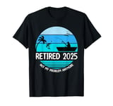 Retired 2025 Funny Fishing Retirement Retro Gone Fishing Rod T-Shirt