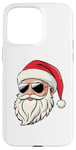 Coque pour iPhone 15 Pro Max Père Noël Avec Lunettes De Soleil Chapeau noel Et Barbe