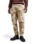 G-STAR RAW Men's Rovic Zip 3D Regular Tapered Pants, Multicolour (dk brick desert camo D02190-D326-D935), 28W / 32L