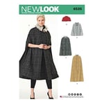 New Look Patron 6535 Capes pour Femme en Quatre Longueurs, Papier, Blanc, 22 x 15 x 1 cm