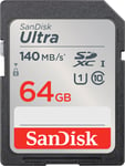 Sandisk Minneskort Secure Digital 64GB Ultra SDXC 120MB/s