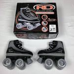 Roller Derby Firestar V2.0 Quad Skates Roller Skates UK Size 11 Youth Black Grey