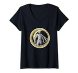 Marvel Moon Knight Crescent Egyptian Hieroglyphs T-Shirt avec Col en V