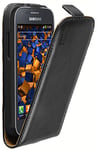 mumbi Flip Case Compatible avec Samsung Galaxy Ace 3, Noir