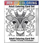 Zorbitz Inc Joy de coloriage Adulte Coloriage Carte de 4 x 14 cm Animaux Artistique, Acrylique, Multicolore